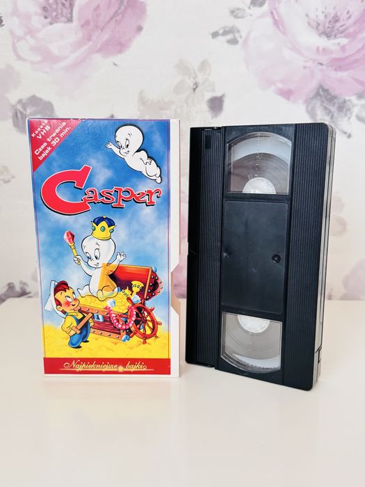 Kaseta VHS bajka duszek Casper, vintage