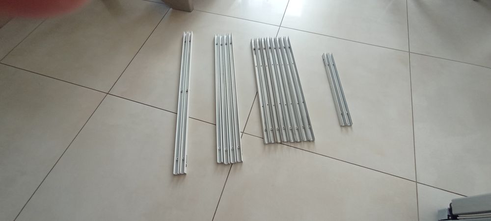 Profile aluminiowe / Ramki do rolet plisowanych 16 sztuk