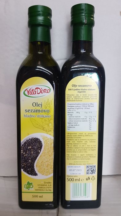 Олия Кунжутное масло сезамовое масло