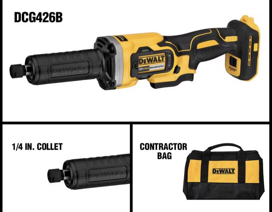 Кутова шліфмашина DeWalt 20V із змінною швидкістю