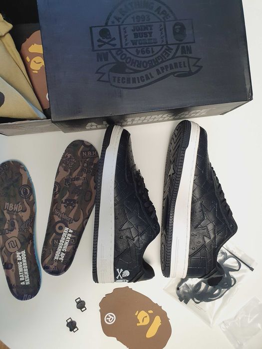 A BATHING APE × NEIGHBORHOOD кросівки BAPE STA NBHD лімітована