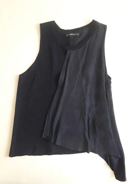 Zara Knit // Bi-material Top Size M // New