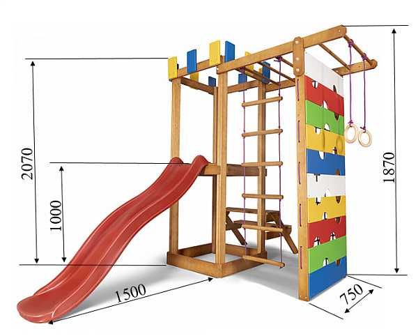 Дитячий ігровий комплекс для дому Babyland-14 (довжина 230 см)