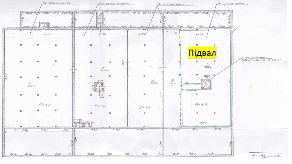 склад в центрі міста від 850-1450кв.м.