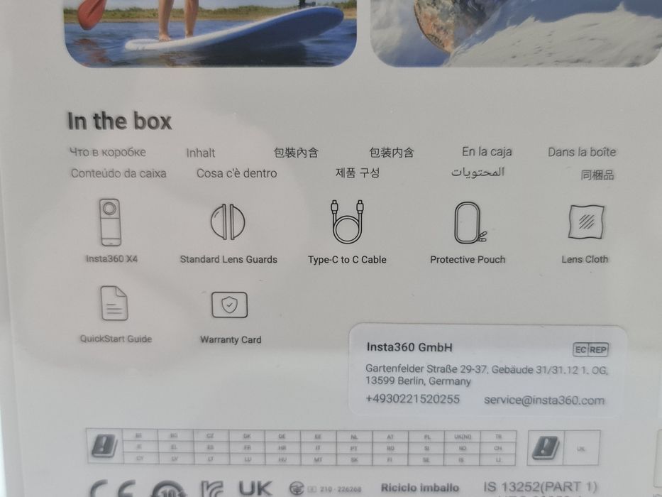 New Insta360 X4 8K Standard Bundle CINSABMA