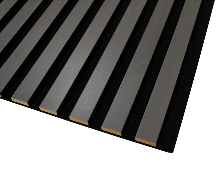 Lamele ścienne akustyczne275x45 cm na czarnym filcu Black Wood