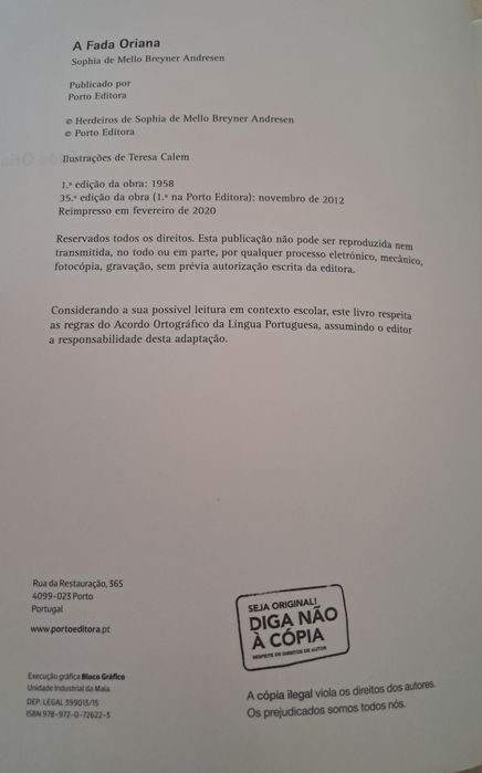 A Fada Oriana, Sophia de Mello Breyner Andresen