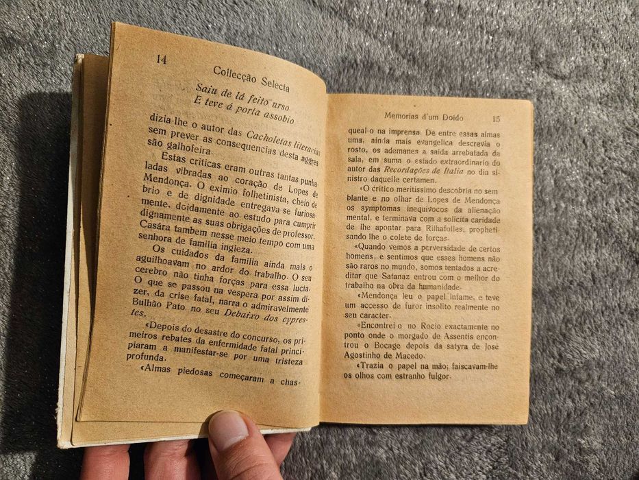 Memórias d’um doido, A.P.Lopes de Mendonça, livro antigo anterior a 1910