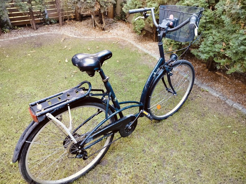 B’TWIN Elops 3 City Bike – 28”, SRAM 5 biegów, koszyk, bagażnik