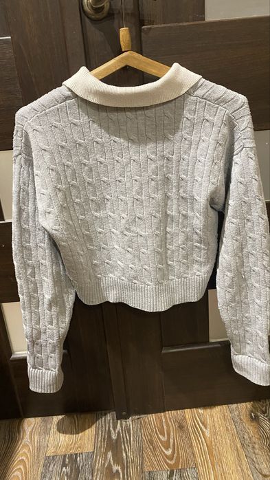 Серый свител поло BERSHKA
