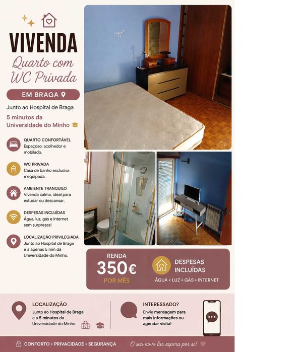 Arrendo 2 quartos