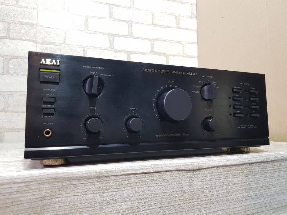 Стерео підсилювач AKAI-AM 37, +1ш., 2*90 Вт! б/у з Німеччини