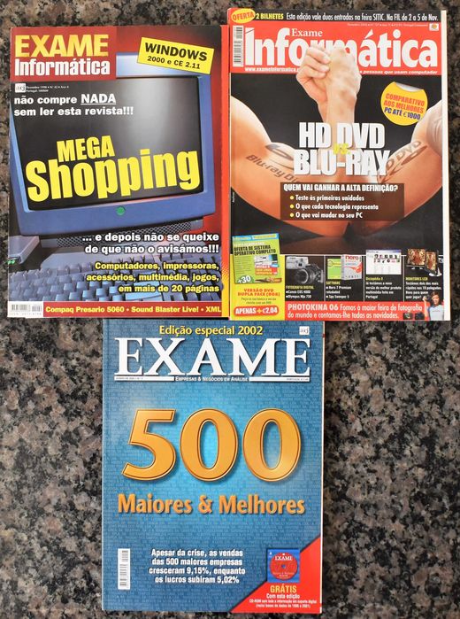 Exame Informática (3 Guias Práticos; 7 Revistas; 9 CD's/DVD's)
