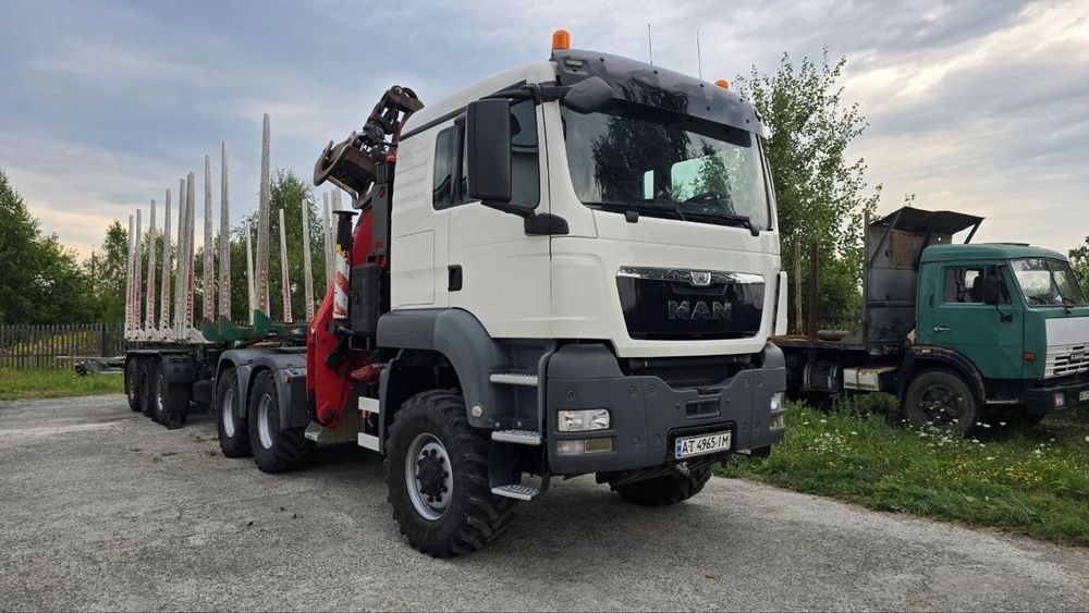 MAN TGS 26.480 лісовоз+прицеп