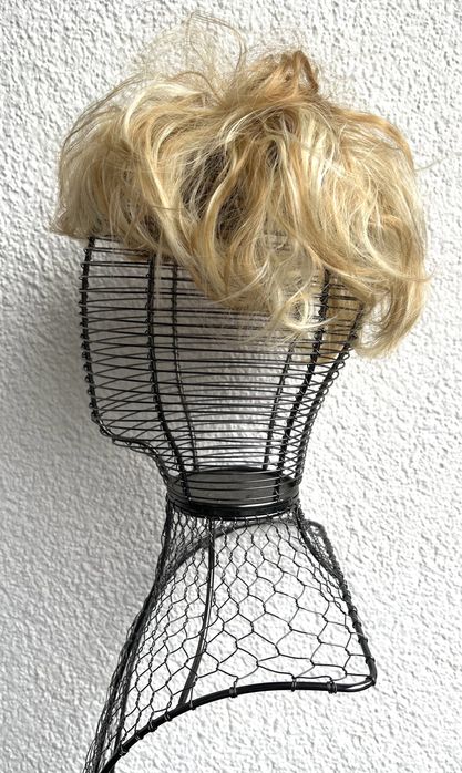 Premium Ultra włosy doczepiane, topper, tupet, blond pasemka 389.