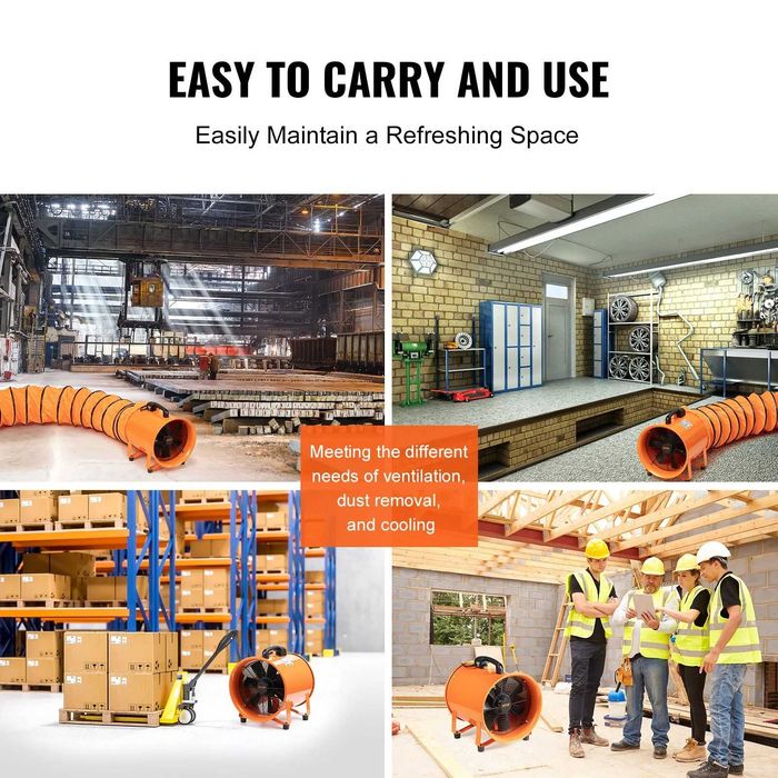 Extrator Soprador de ar Portatil Fumo gases hotte