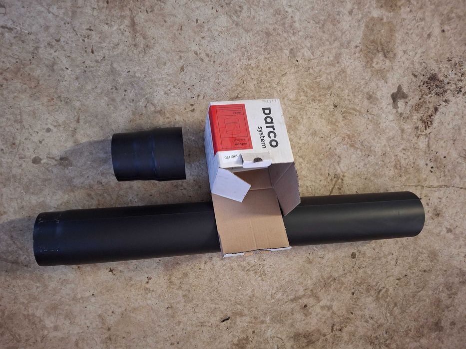 Rura kominkowa 1m fi 120 plus redukcja