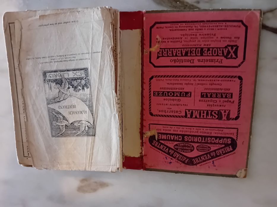 Livro Antigo Almanach Bertrand