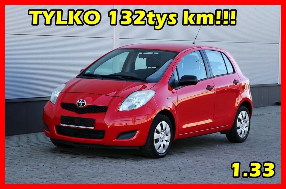 Toyota Yaris 1.33 klimatyzacja, 5drzwi, niski przebieg tylko 132tys km!!!