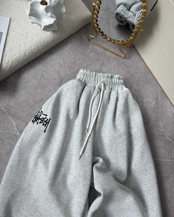 Теплі жіночі штани оверсайз на флісі 3 кольори штаны брюки оверсайз