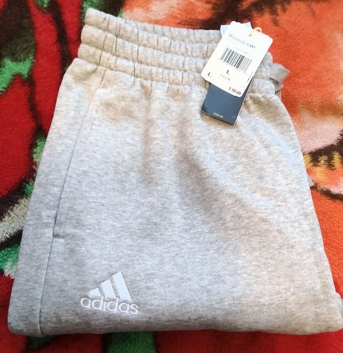 Штаны ADIDAS серые флис L оригинал