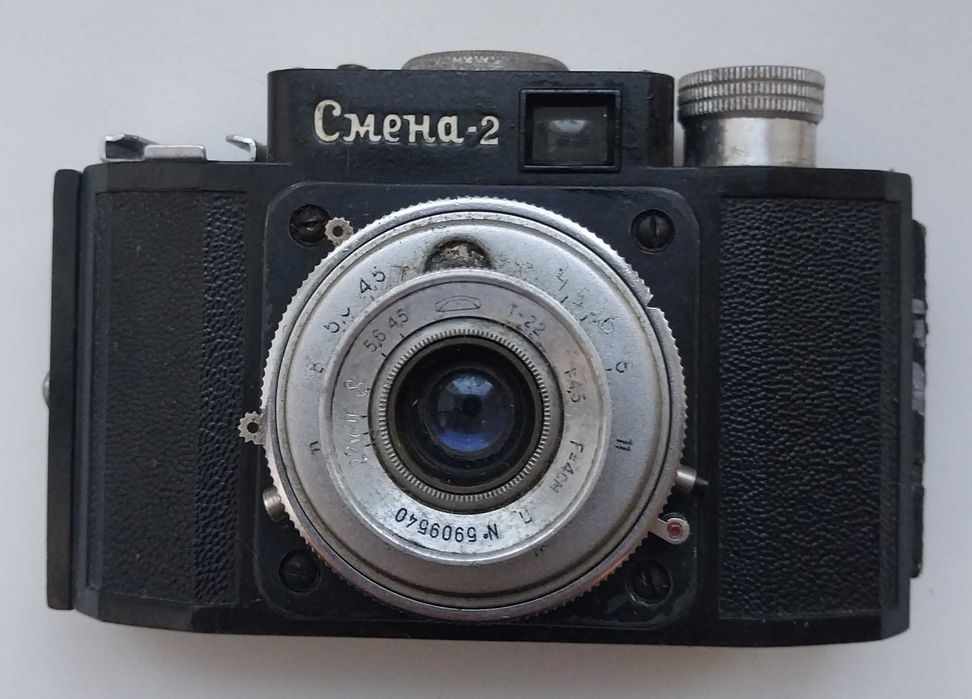 Смена-2 Фотоаппарат 1959 г.Рабочий в оригинальном кожаном чехле