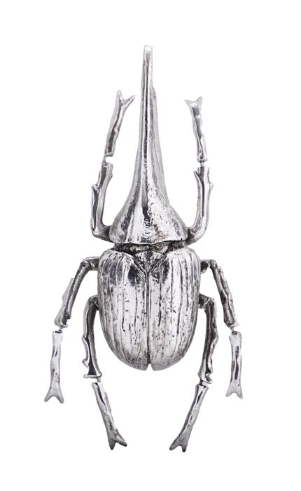 Peça decorativa - escaravelho prata