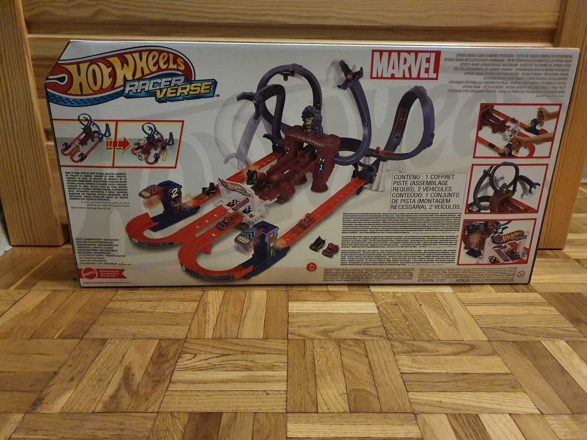 Hot Wheels RacerVerse Piste de Course Mobile de Spiderman Coffret