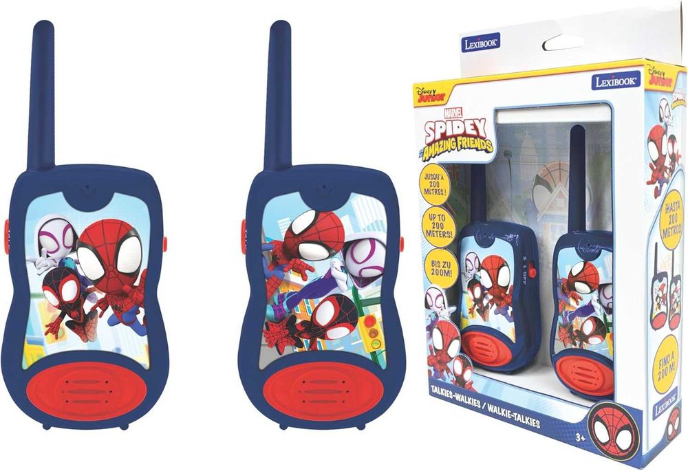 Lexibook Krótkofalówki walkie talkie z zasięgiem 200 metrów Spidey