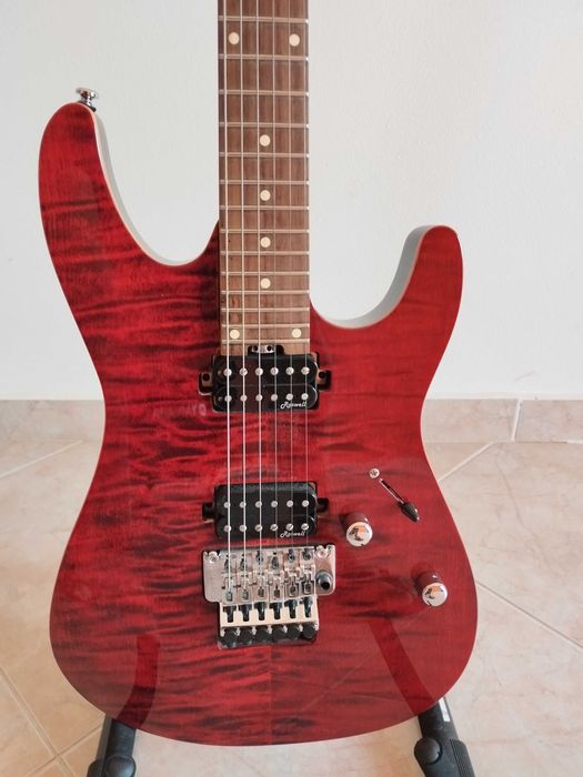 Guitarra elétrica Harley Benton Fusion-III HH FR EB FC com saco.