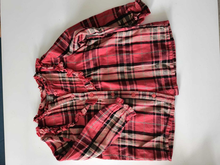 Koszula w kratę czerwona 116 little kids