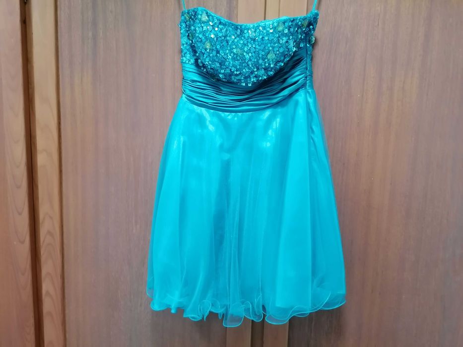 Vestido de cerimónia Azul Turquesa