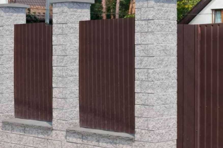 Ogrodzenie betonowe pustaki łupane beton structur pustak ogrodzeniowy