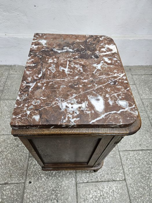 Szafka art deco z marmurowym blatem komoda Francja /