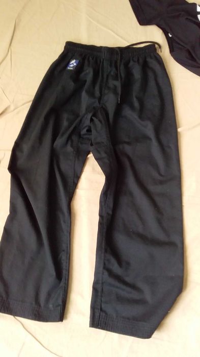 Кімоно борцівське дитяче, підліткове-чорне-BASIC -2/160