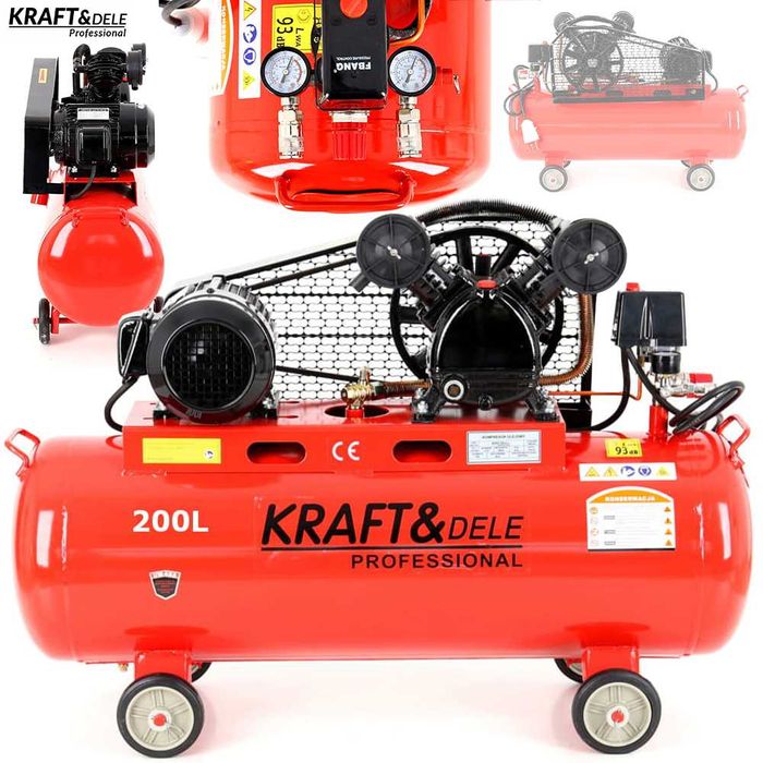 KRAFT&DELE Kompresor Olejowy Sprężarka 200l 5,9km/4,3kw 400v KD407