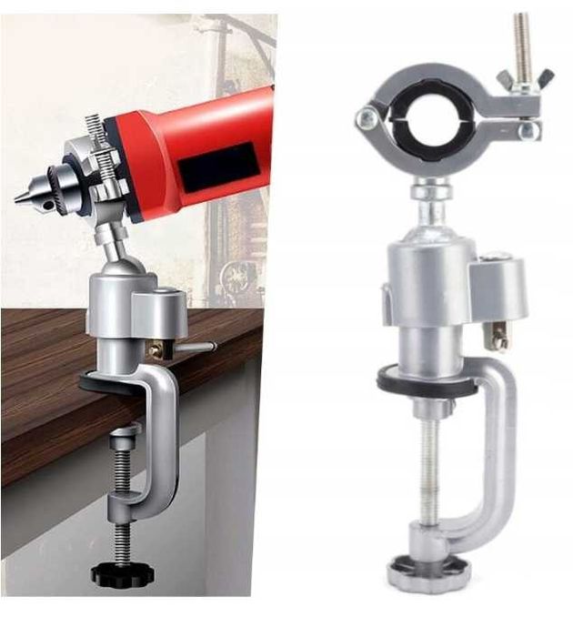 Imadło obrotowe stojak do wiertarki szlifierki z klamrą do blatu 360