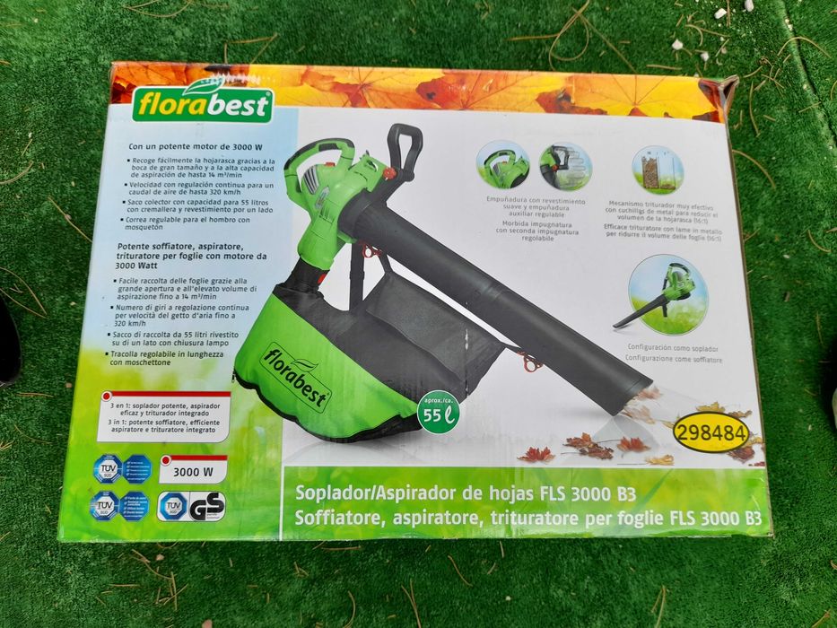 Aspirador, soprador e triturador de jardim