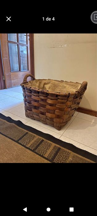Cesta vime para lenha