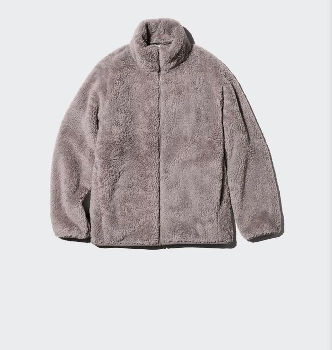 Пухнаста флісова куртка UNIQLO на блискавці, розмір L