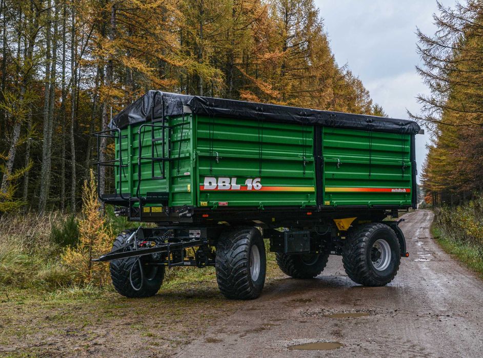 Przyczepa rolnicza burtowa wywrotka METAL-TECH DBL 16 ton 20 m3 XXL!