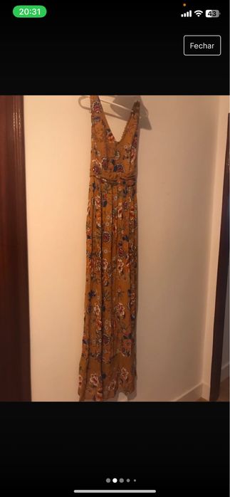 Vestido amarelo com renda