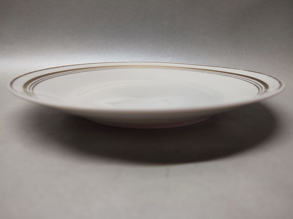 Talerze obiadowe płytkie Chodzież Złota Linia Porcelana
