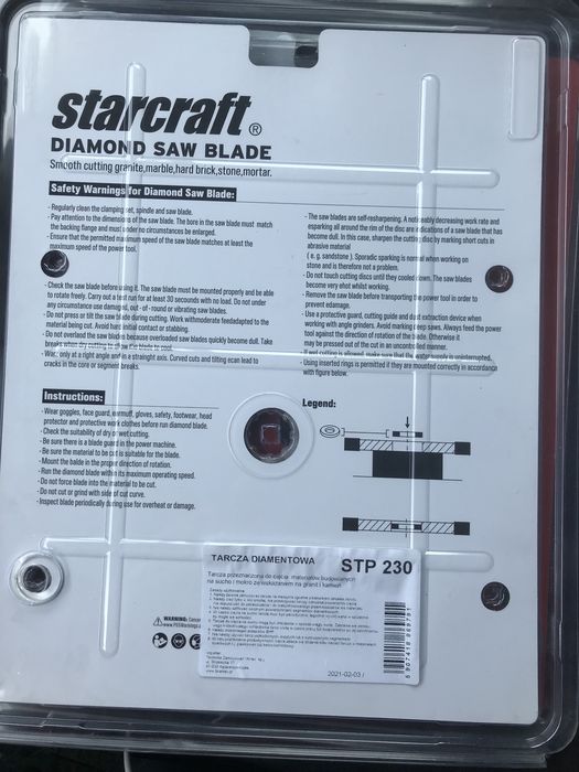 Tarcza diamentowa Starcraf  mm do betonu kostki