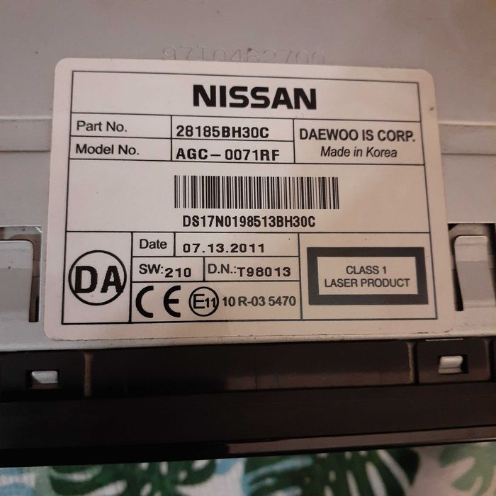 Автомагнитола NISSAN QASHQAI, X- Trail. GUK - оригинальная