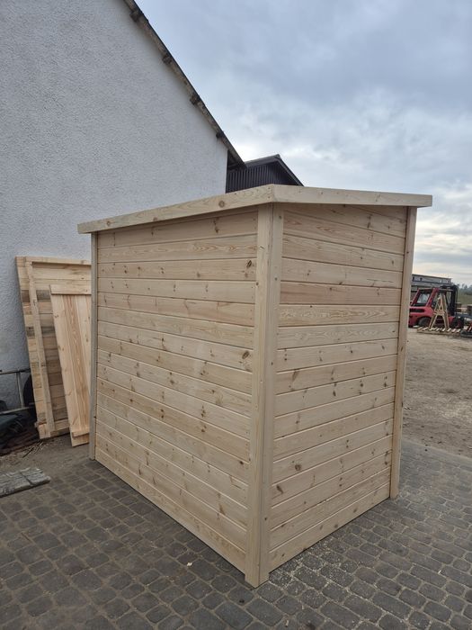Domek drewniany z dachem jednospadowym 2x2m