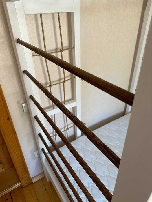 Ліжечко дитяче будиночок спорт дерев'яне