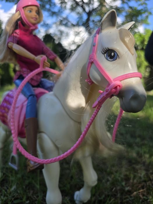 Barbie koń interaktywny z lalką + rower gratis