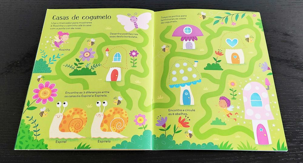 Livro de actividades - Escreve e apaga Fadas 3 a 6 anos