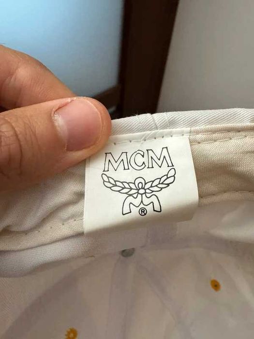 Czapka Vintage MCM Spellout Logo White Cap
